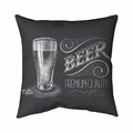 Fondo 20 x 20 in. Vintage Beer Signboard-Double Sided Print Indoor Pillow FO3334331